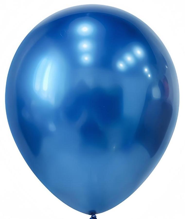 Blue Chrome Latex Balloons – 100 ct.