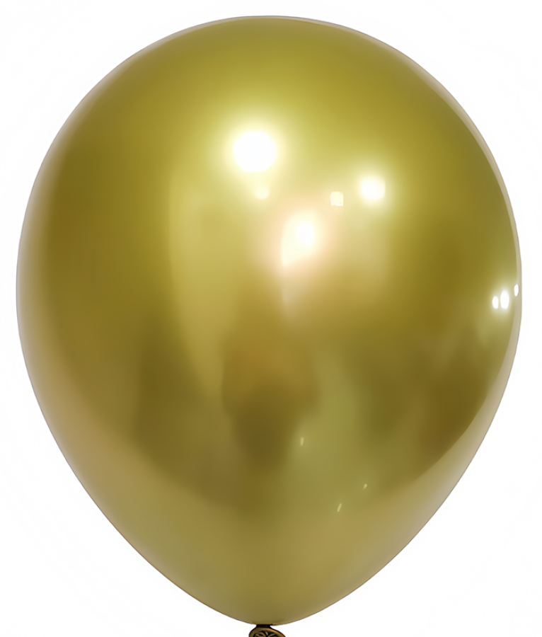 New Gold Chrome Latex Balloons - 100 ct.
