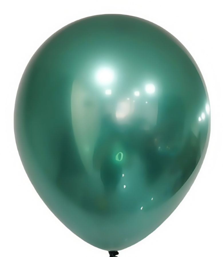 Green Chrome Latex Balloons – 100 ct.