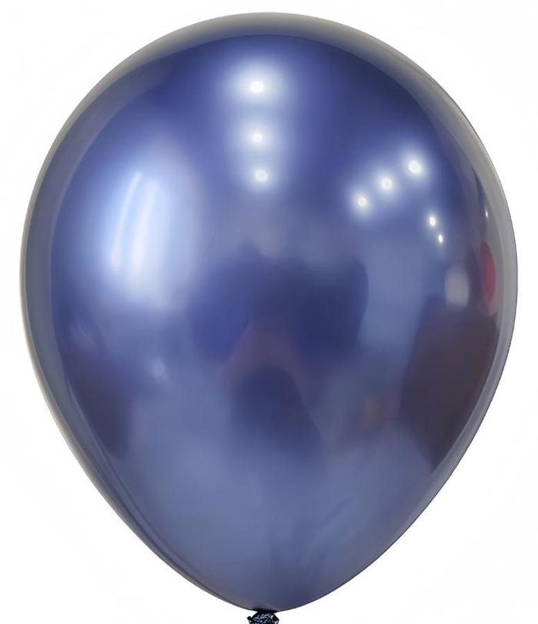 Light Blue Chrome Latex Balloons – 100 ct.