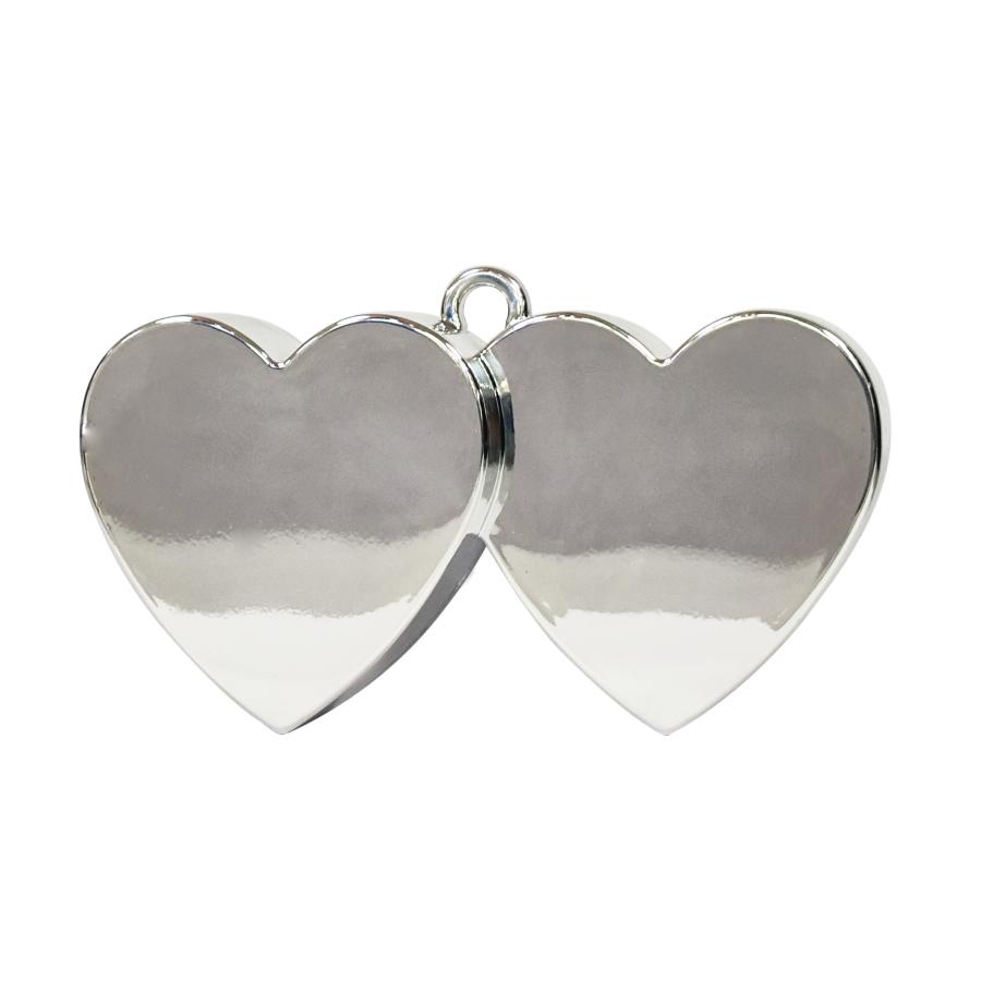 Double Heart Weight – Silver – 10 pack