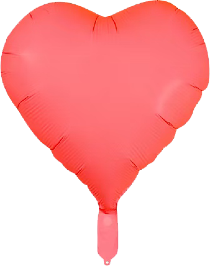 Neon Red Heart Foil Balloon – 10 pack