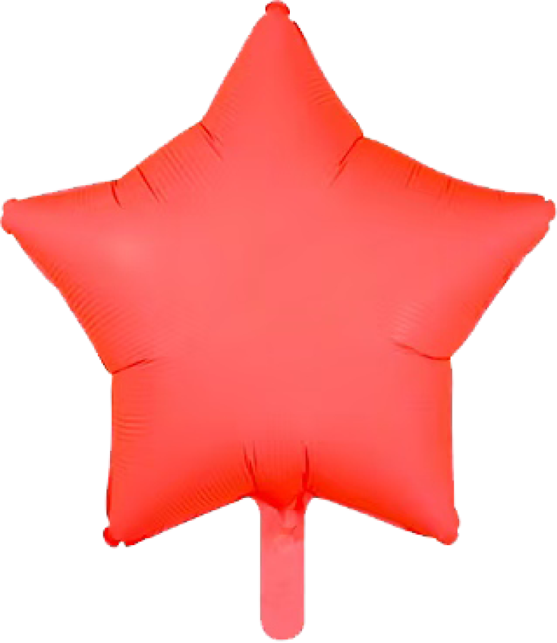 Neon Red Star Balloon – 10 pack
