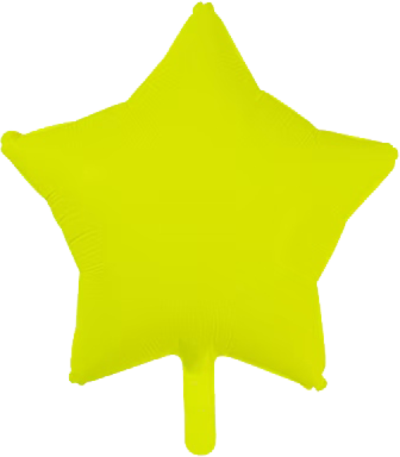 Neon Yellow Star Balloon – 10 pack