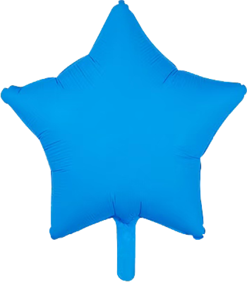 Neon Blue Star Balloon – 10 pack