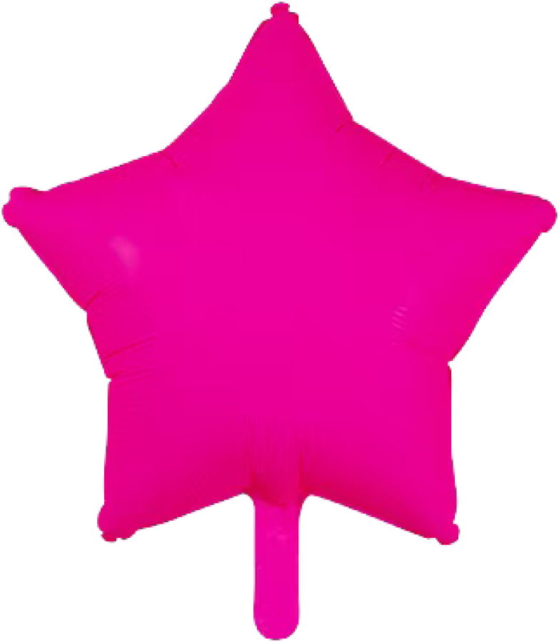 Neon Pink Star Balloon – 10 pack