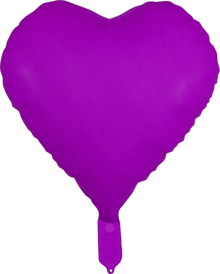Neon Purple Heart Foil Balloon – 10 pack