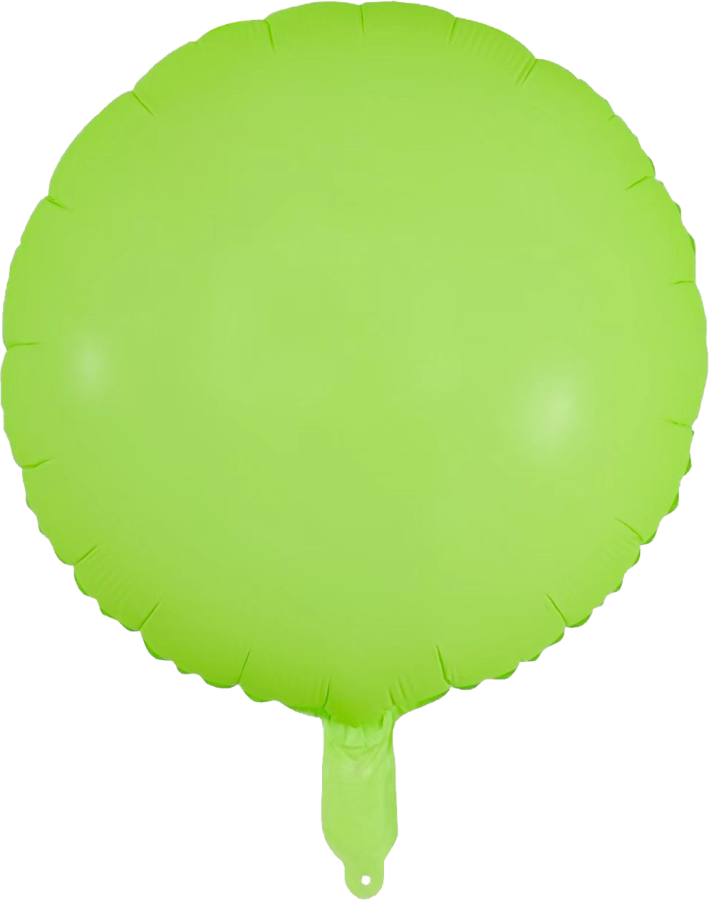 Neon Green Round 18" Balloon - 10 pack
