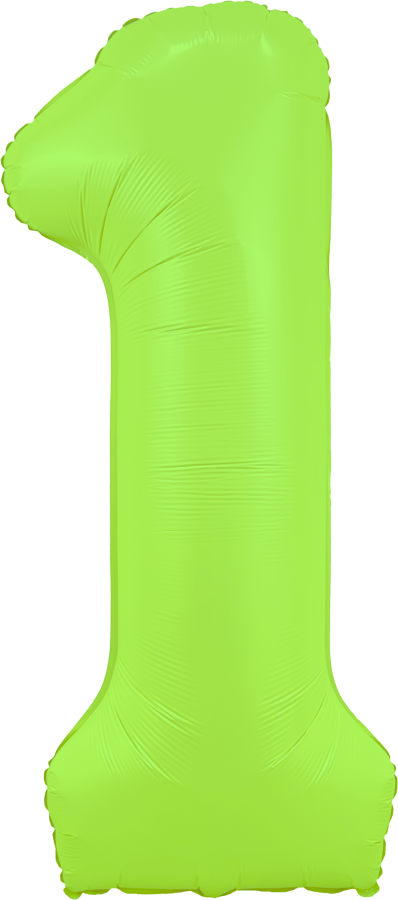 34" Neon Green Number 1