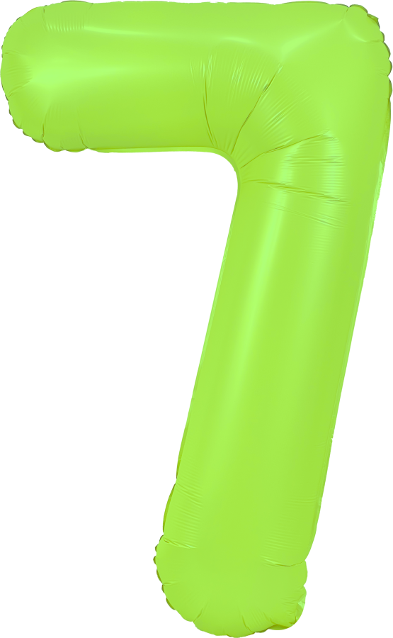 34" Neon Green Number 7