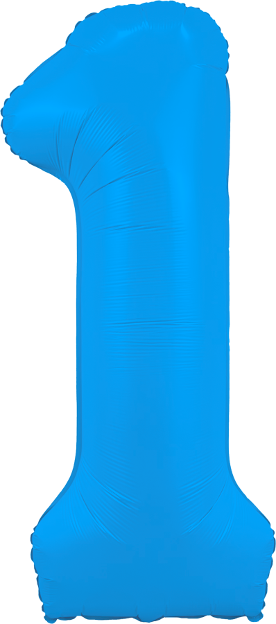 34" Neon Blue Number 1