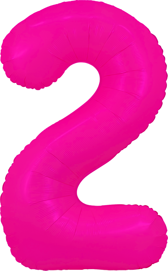 34" Neon Pink Number 2