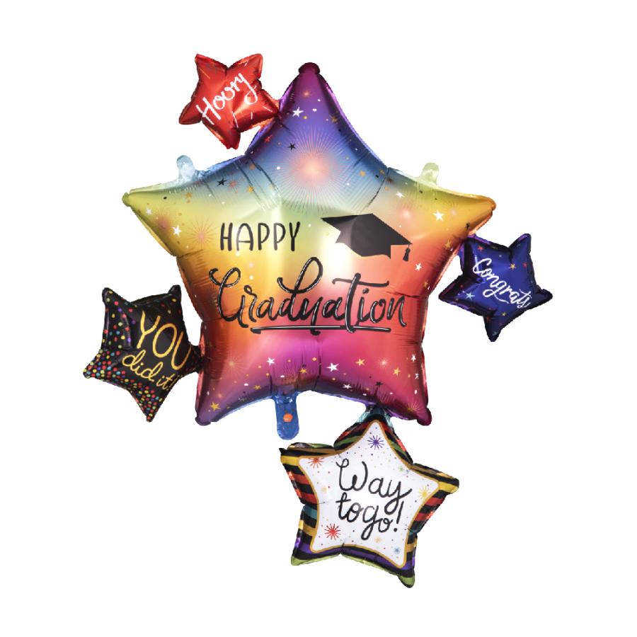 Jumbo Graduation Foil Balloon – 5 pack