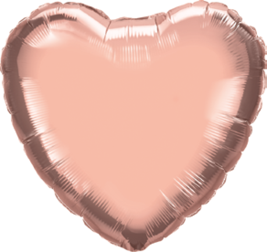 32" Rose Gold Heart Foil Balloon – 5 pack