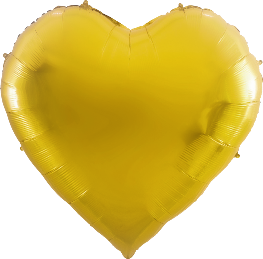 65" Gold Heart Foil Balloon