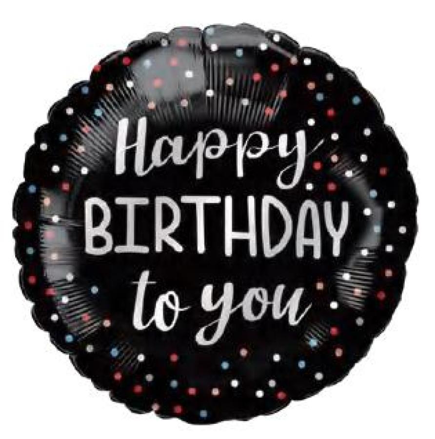 *9" Birthday Foil Balloon with Valve – 10 pack