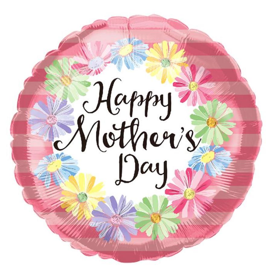 *9" Mother's Day Foil Balloon with Valve – 10 pack