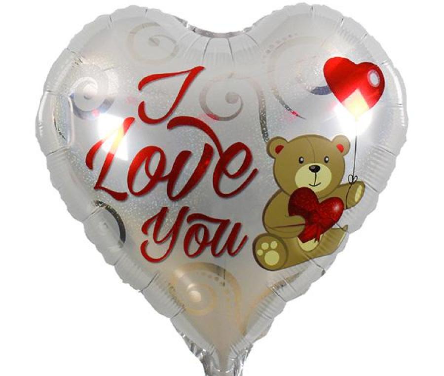 *I Love You Foil Balloon – 10 pack