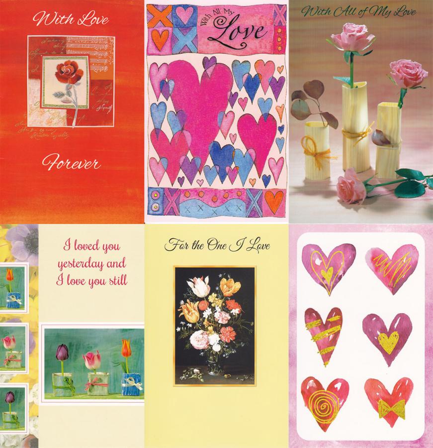 Love cards assorted - pack of 96