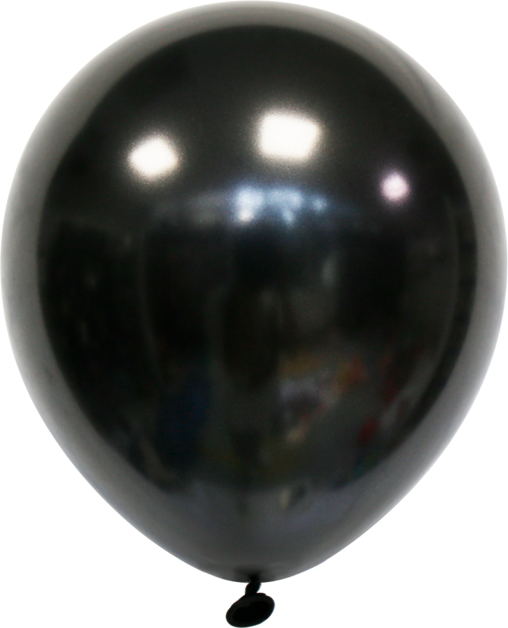 Pearl Black 12" Latex Balloons – 100 ct.