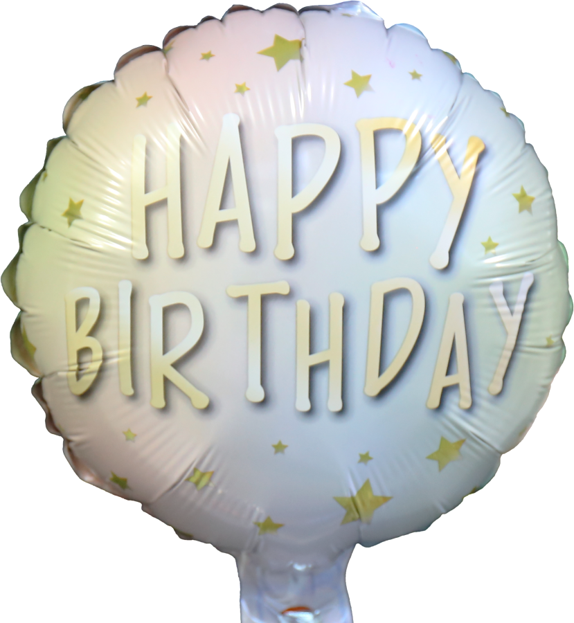 *9" Birthday Foil Balloon with Valve – 10 pack