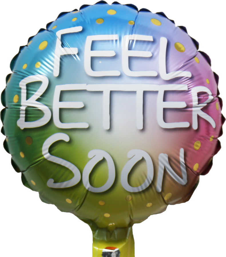 *9" Get Well Foil Balloon with Valve – 10 pack