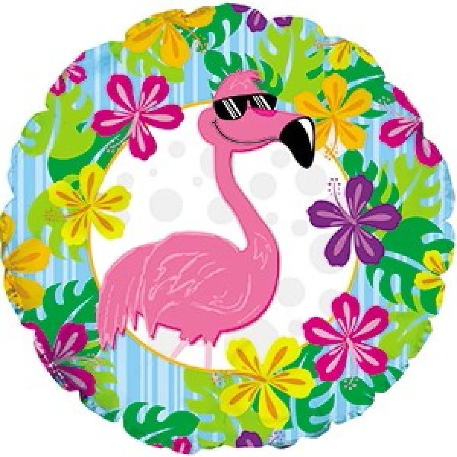Flamingo Luau Foil Balloon – 5 pack