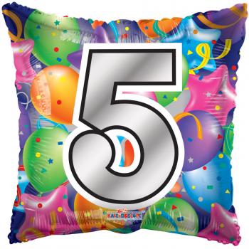 #5 Foil Balloon – 5 pack