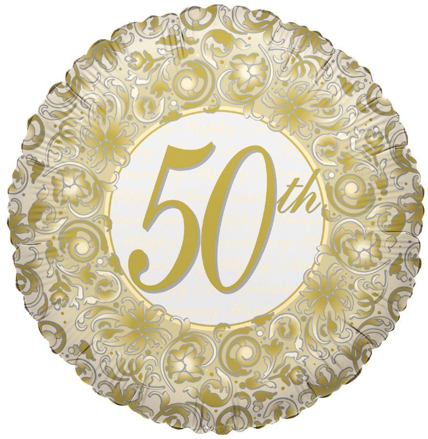 50th Anniversary Foil Balloon – 5 pack