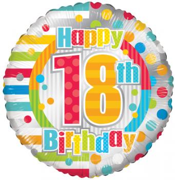 18th Birthday Foil Balloon – 5 pack