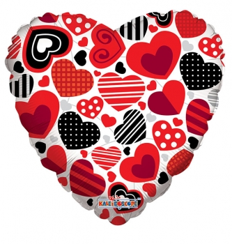 Decorative Hearts Foil Balloon – 5 pack