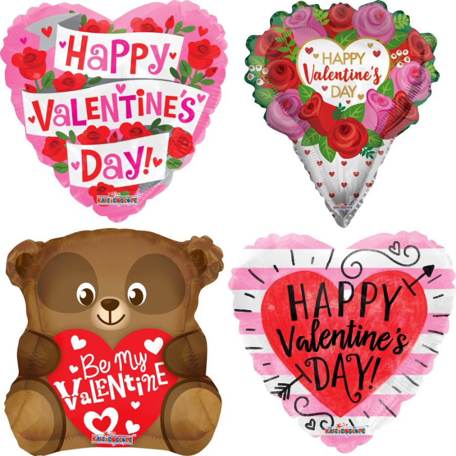 **100 Assorted Valentine Foil Balloon