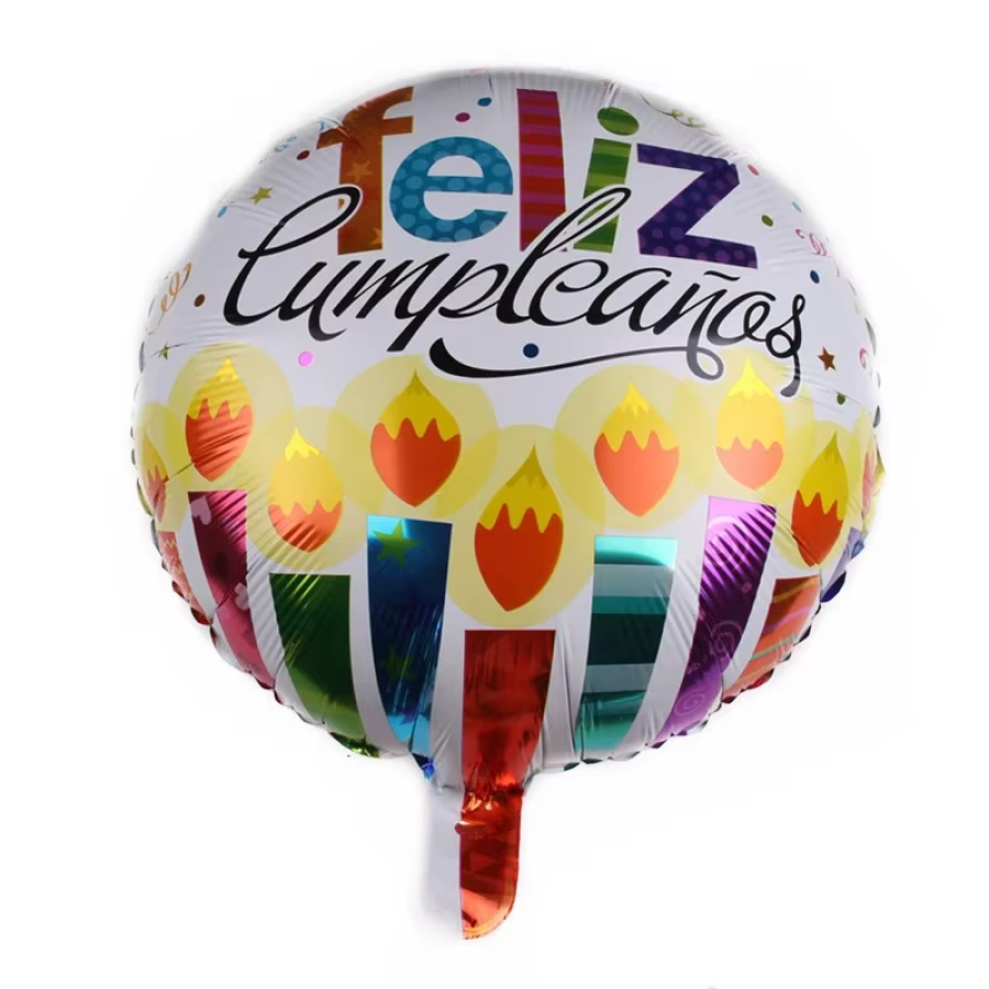 *Spanish Birthday Foil Balloon – 10 pack