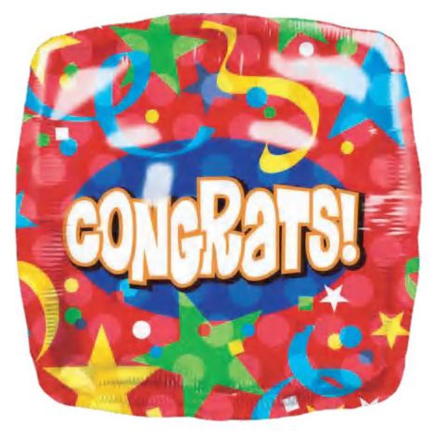 *Congratulations Foil Balloon – 10 pack