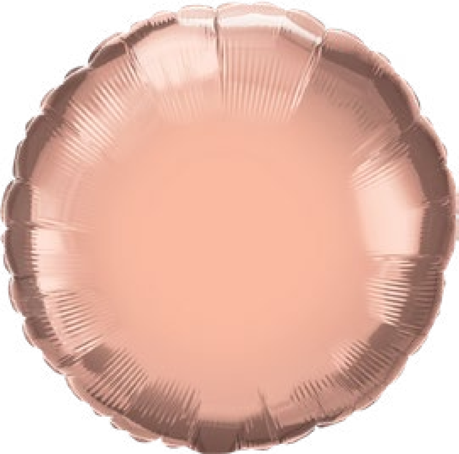 24" Rose Gold Round Foil Balloon – 5 pack