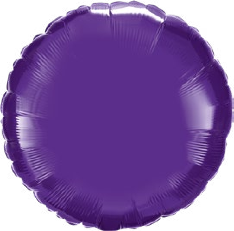 24" Purple Round Foil Balloon – 5 pack