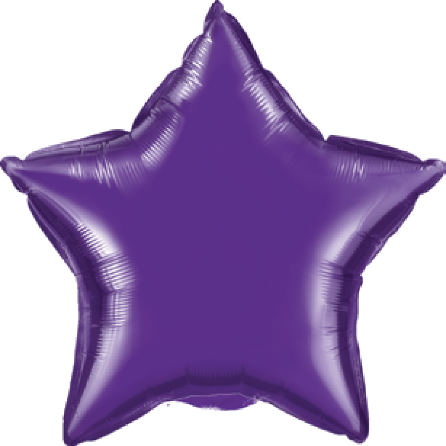 24" Purple Star Foil Balloon – 5 pack