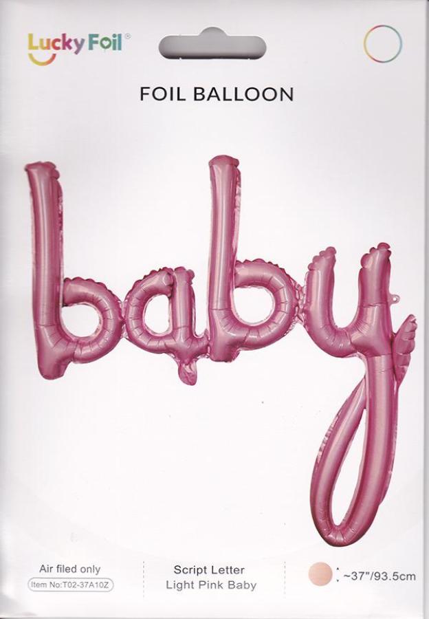 "Baby" Script in Light pink