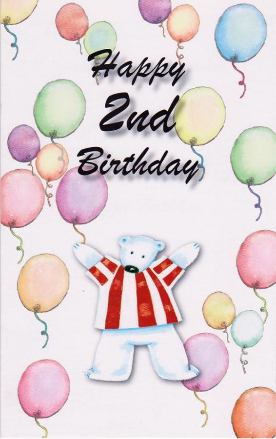 Wrapped 2nd Birthday Cards  (12 pack)