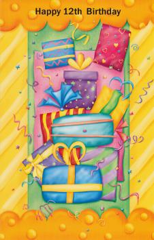 Wrapped 12th Birthday Cards  (12 pack)