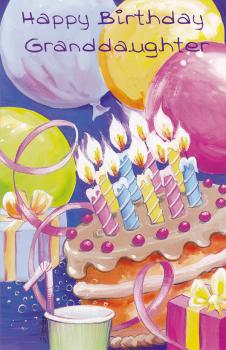 Wrapped Birthday Granddaughter Juvenile (12 pack)