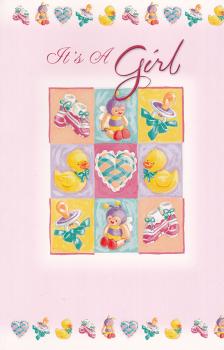 Wrapped Baby Girl Congrats (12 pack)