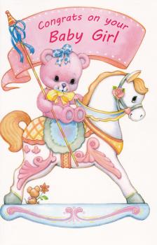 Wrapped Baby Girl Congrats (12 pack)