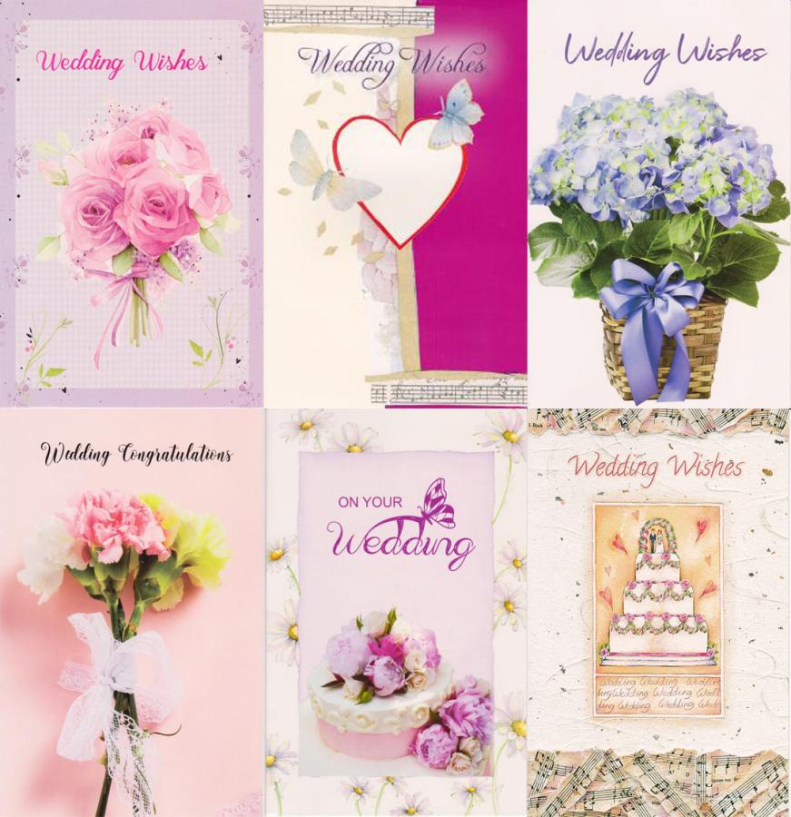 72 Assorted Wrapped Wedding Cards