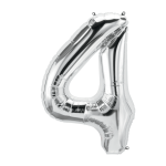 34 inch Silver Number 4