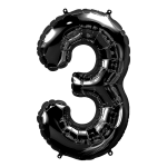 34 inch Black Number 3