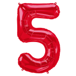 34 inch Red Number 5