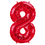 34 inch Red Number 8