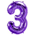 34 inch Purple Number 3