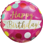 *9" Birthday Foil Balloon with Valve – 10 pack